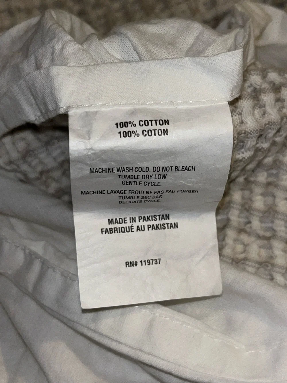 Waffle Weave Pillow Shams in Cream ~ 100% Cotton ~ 2 shams